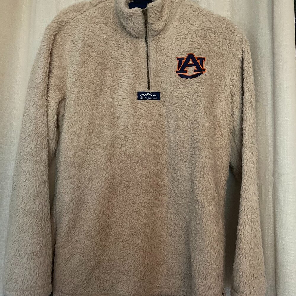 Preptec - Lauren James Sherpa Quarter Zip - Auburn University Small